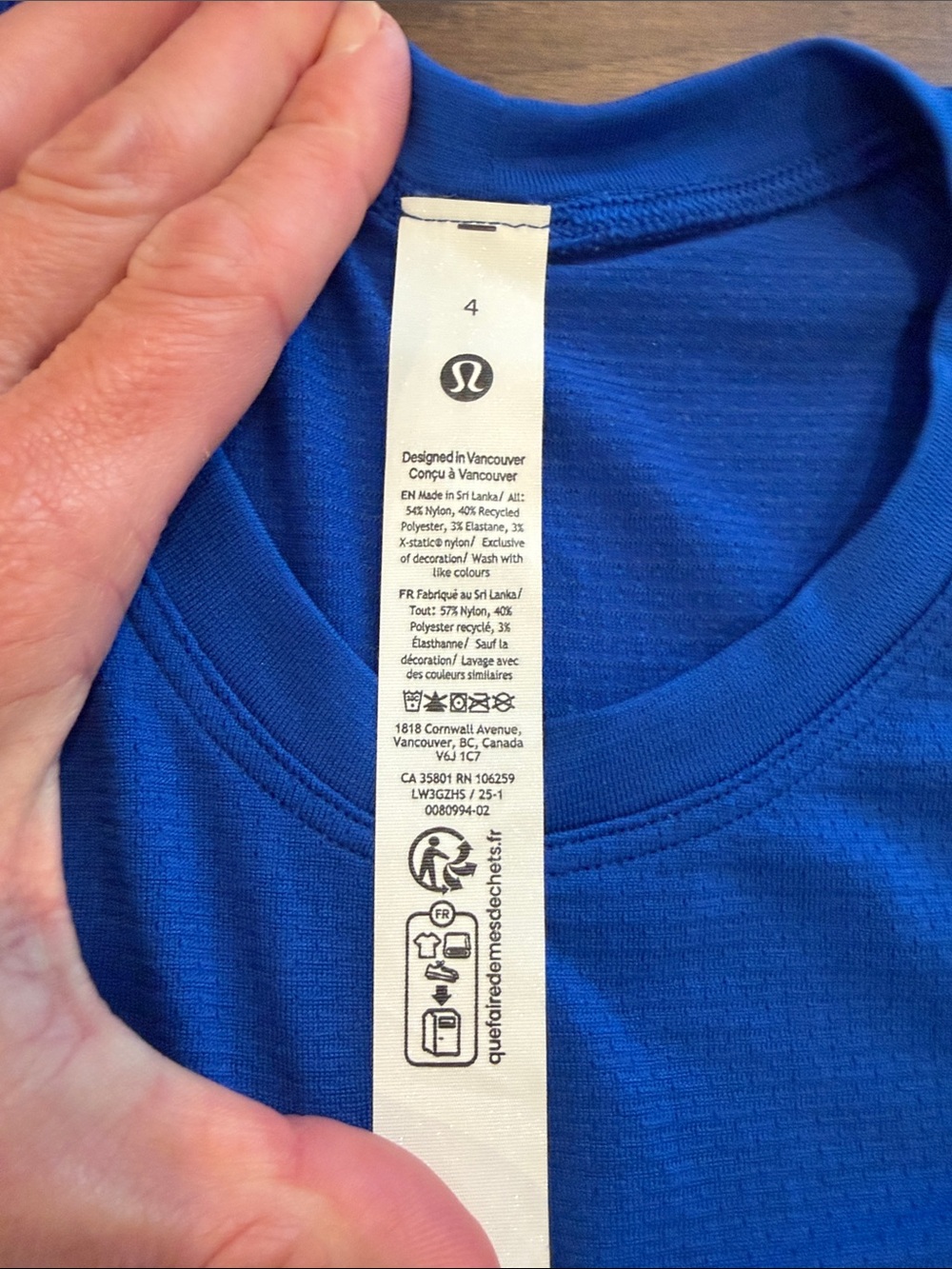lululemon athletica Swiftly Tech Cropped T-Shirt Size 4 in Blue - C53-018 - Picture 3 of 7